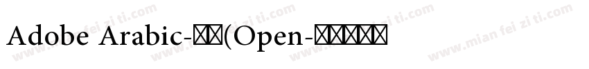 Adobe Arabic-粗体(Open字体转换